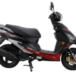 دراجة نارية ليندا 125cc رياضي | أسود وأحمر | اقتصادي وعملي