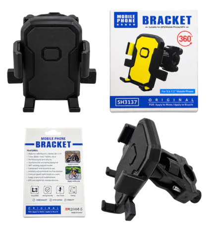 حامل هاتف محمول للدراجات النارية والهوائية - Mobile Phone Bracket SH3137 دوران 360°